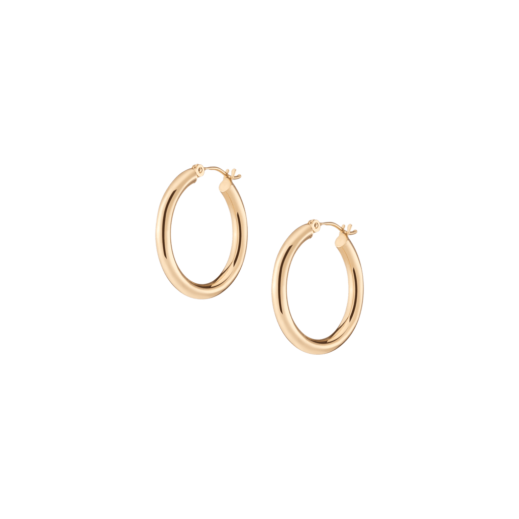 Gold Hoop Earrings - 3mm