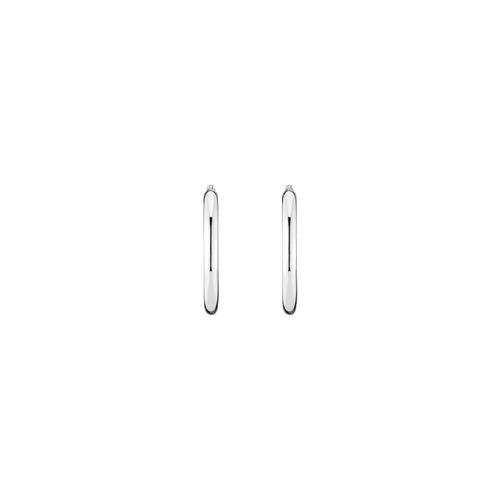 3mm Silver Hoop Earrings - 25mm