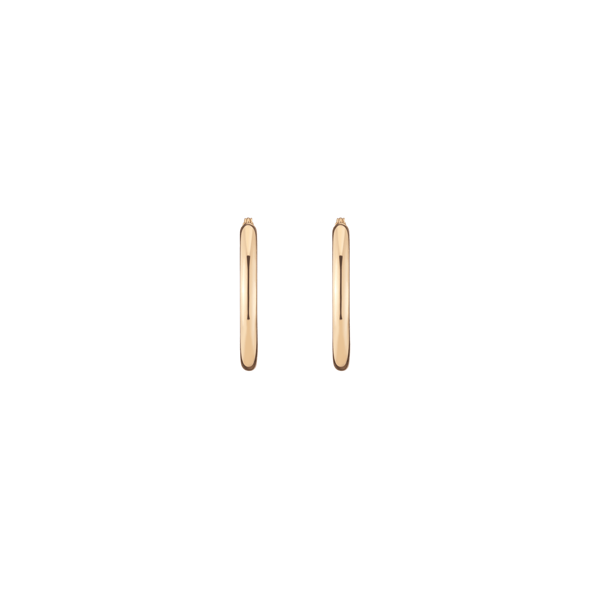 Gold Hoop Earrings - 3mm (25mm)