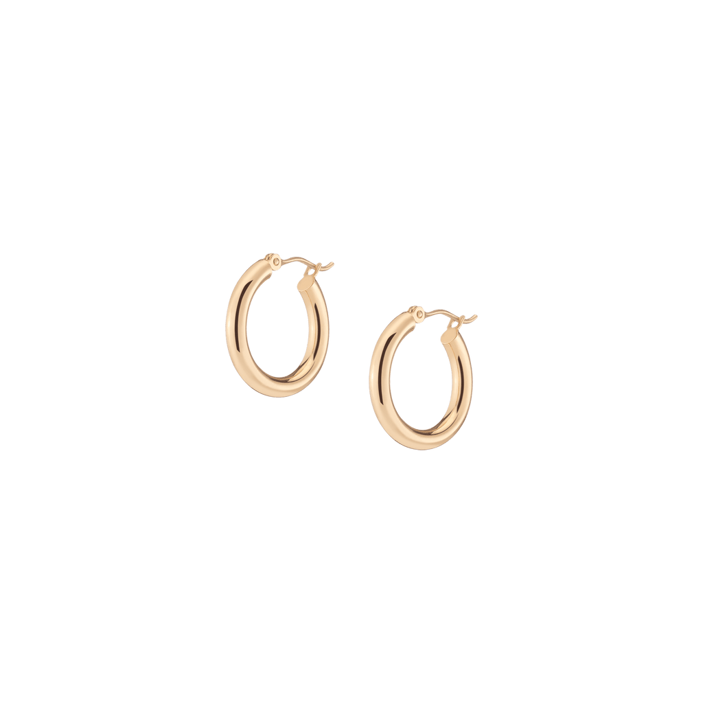 Gold Hoop Earrings - 3mm