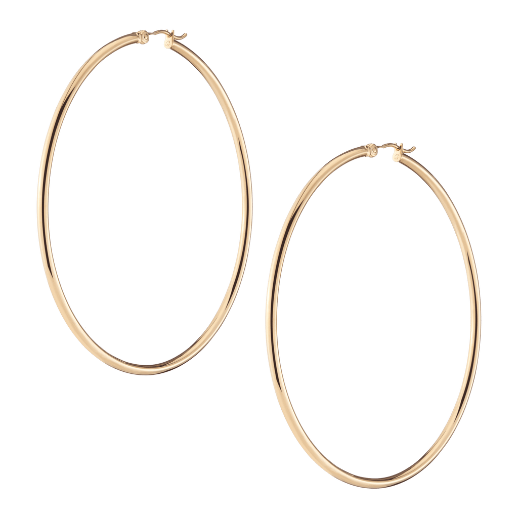 Gold Hoop Earrings - 2mm