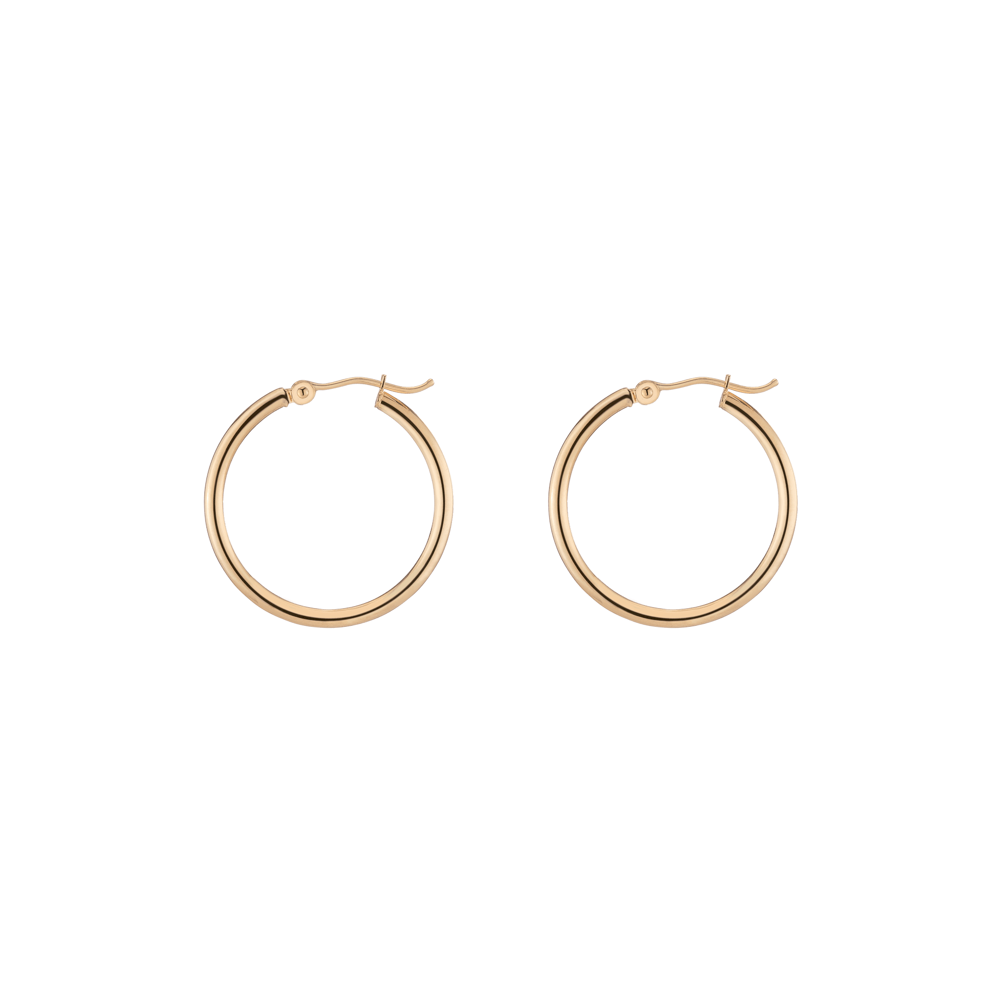 Gold Hoop Earrings - 2mm