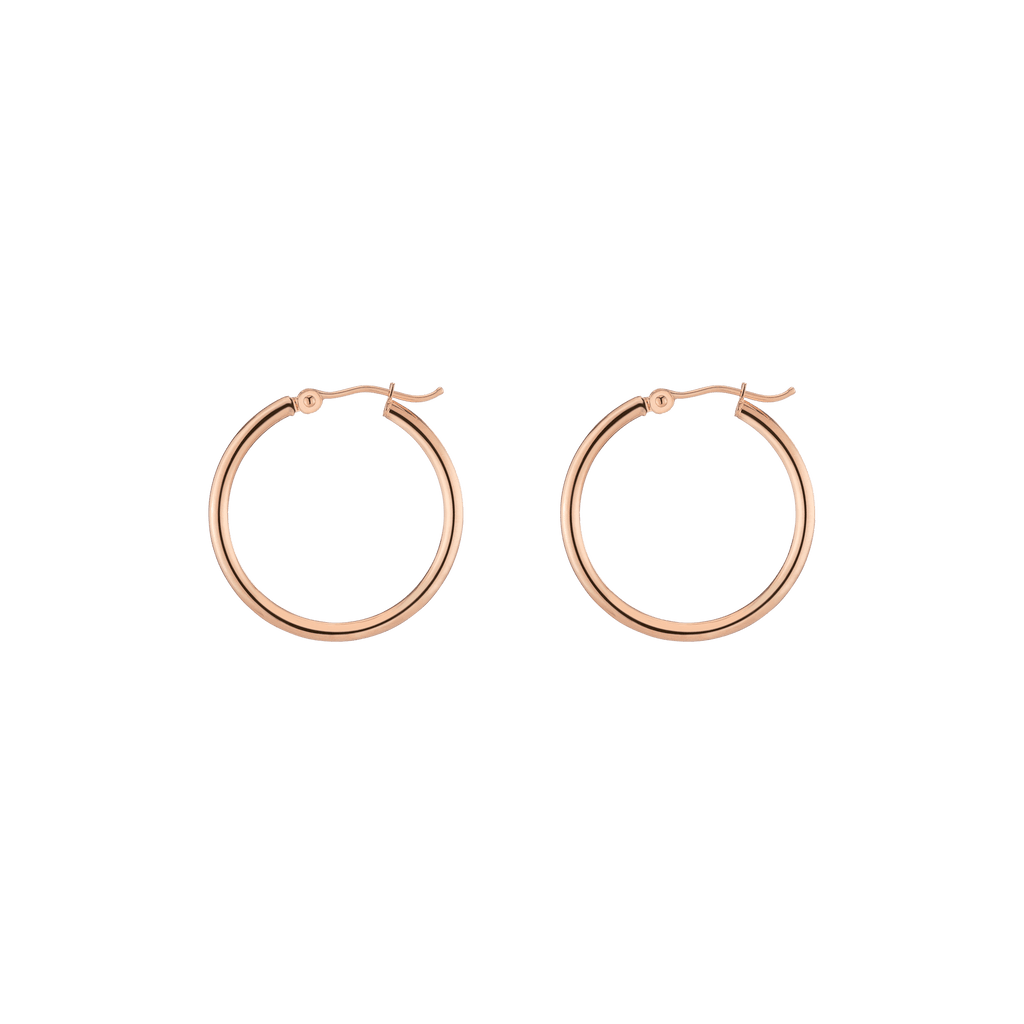 Gold Hoop Earrings - 2mm