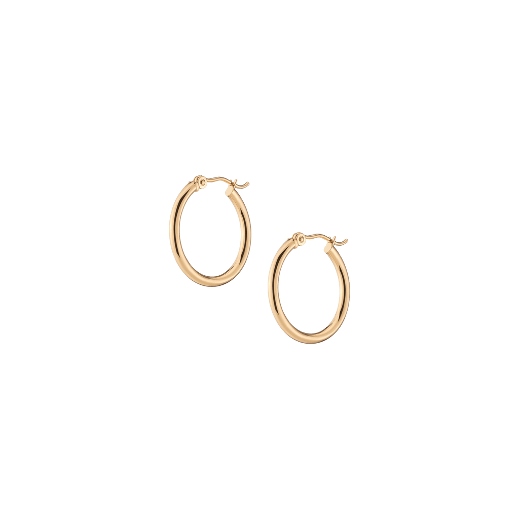 Gold Hoop Earrings - 2mm