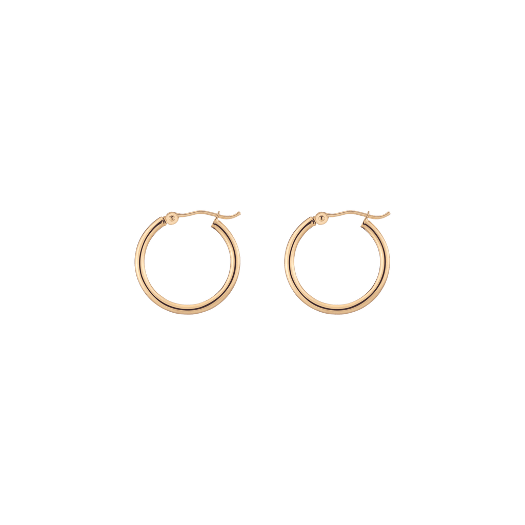 Gold Hoop Earrings - 2mm