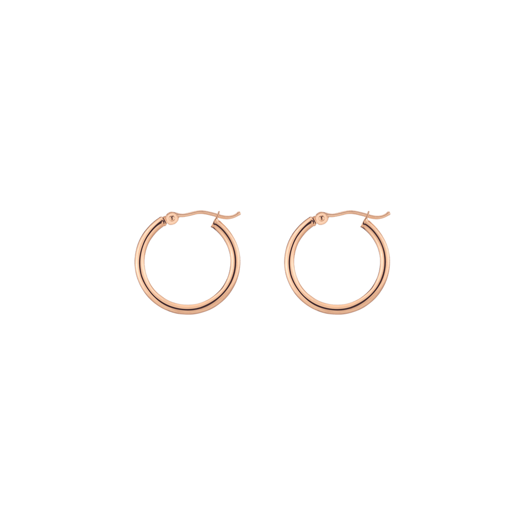 Gold Hoop Earrings - 2mm