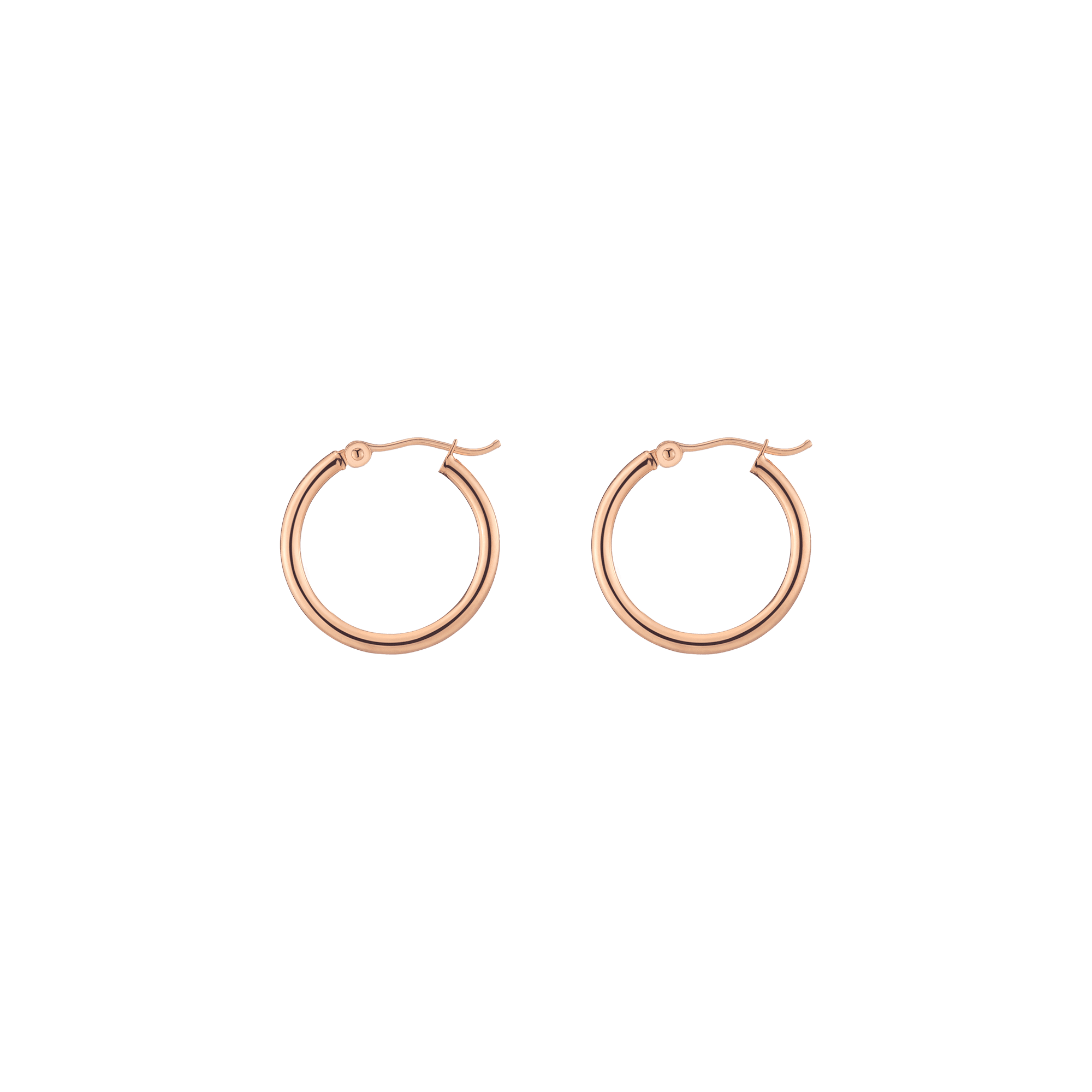Gold Hoop Earrings - 2mm (20mm)