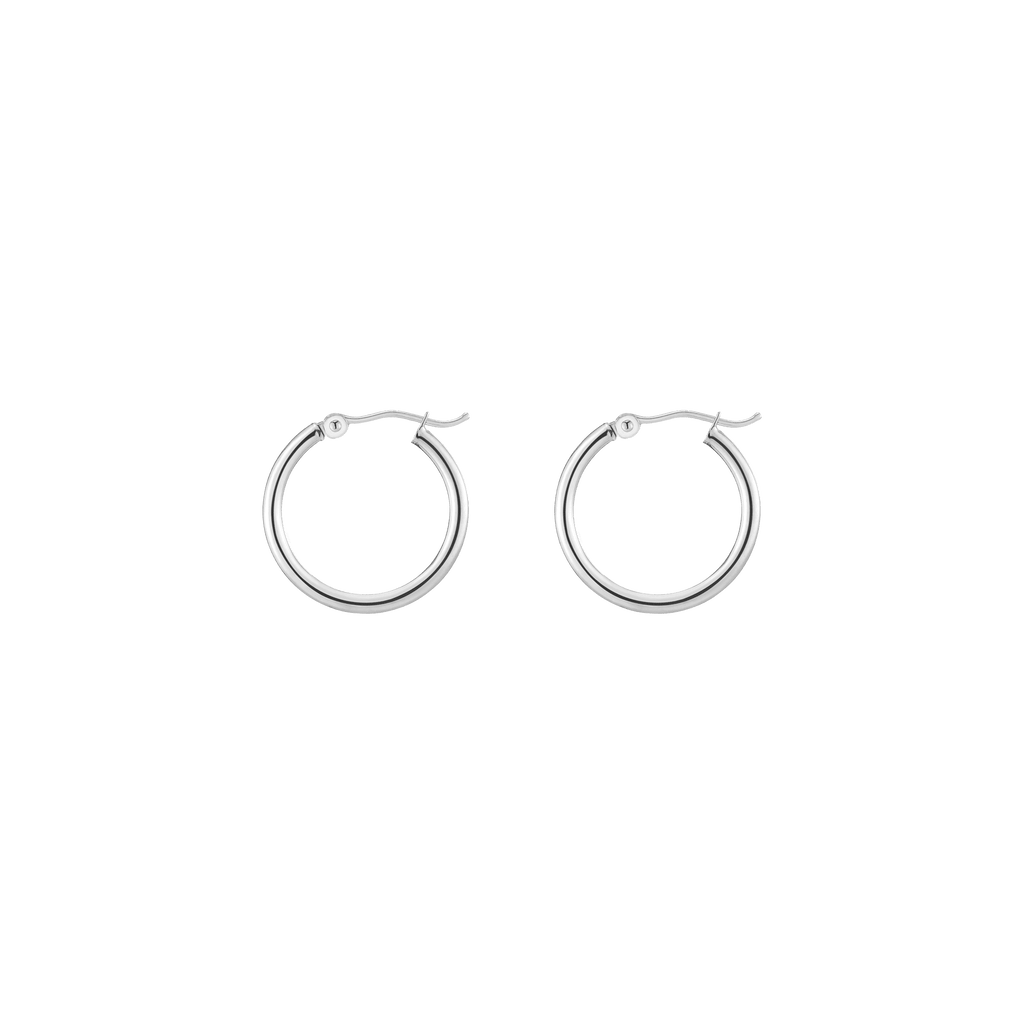 Gold Hoop Earrings - 2mm (20mm)