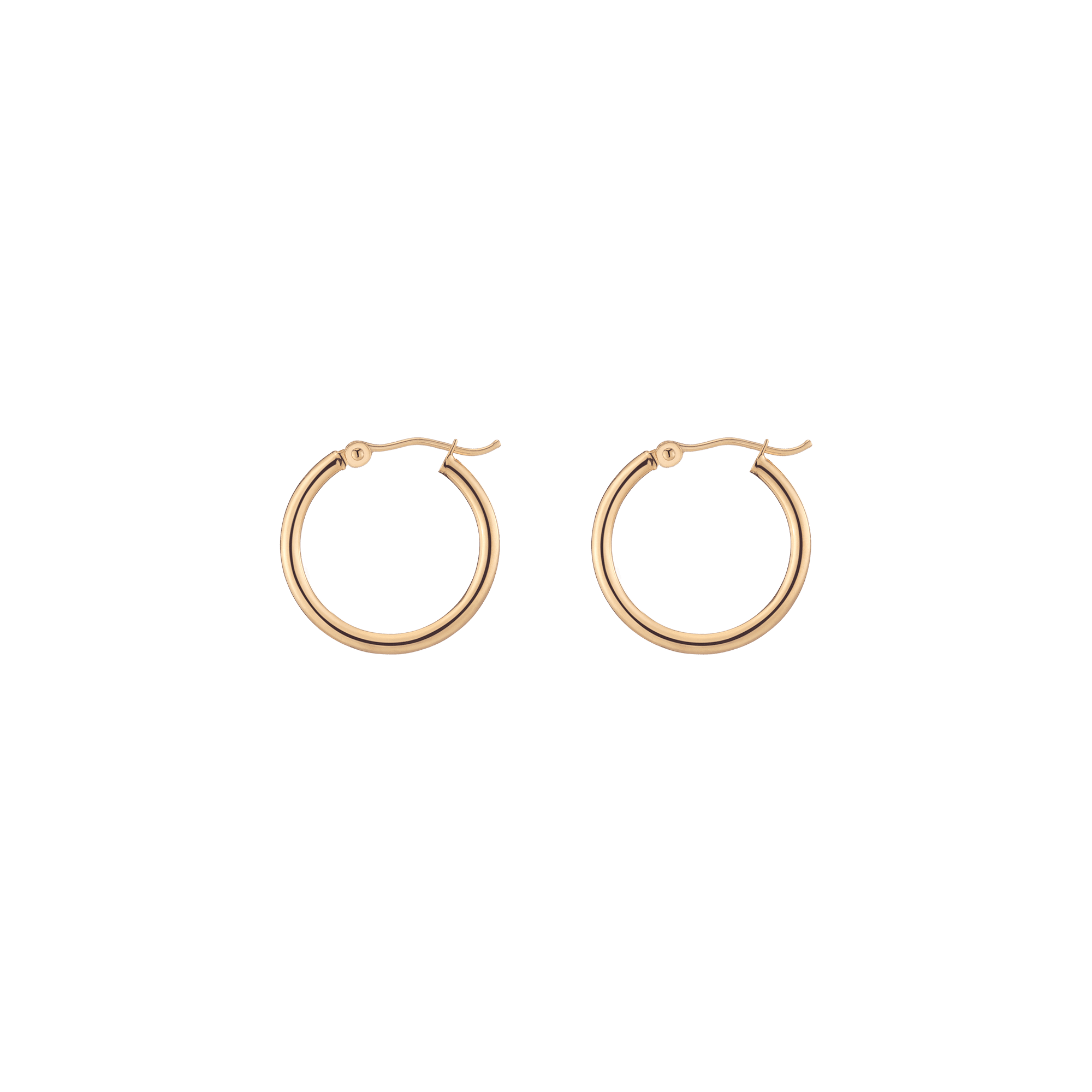 Gold Hoop Earrings - 2mm (20mm)