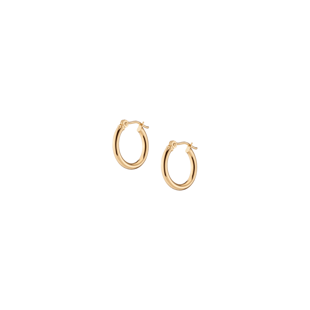 Gold Hoop Earrings - 2mm