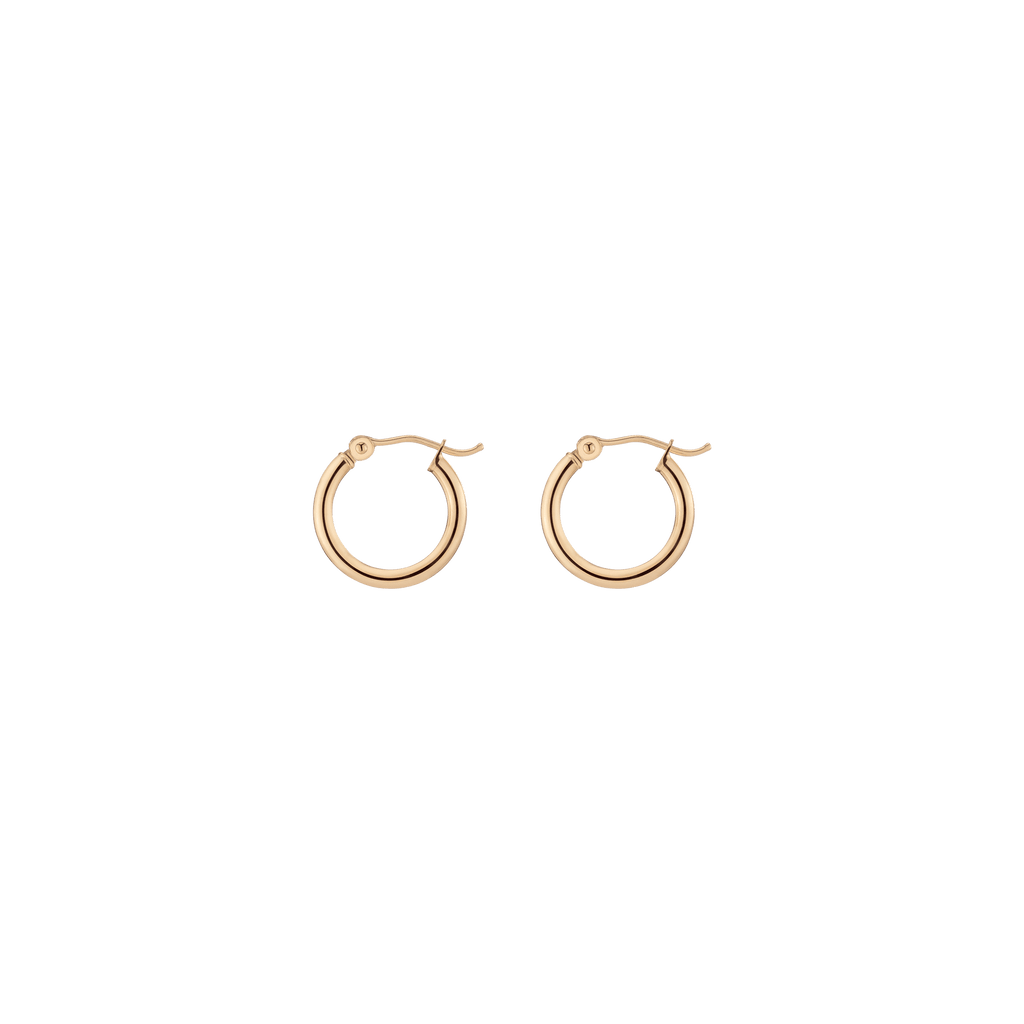 Gold Hoop Earrings - 2mm