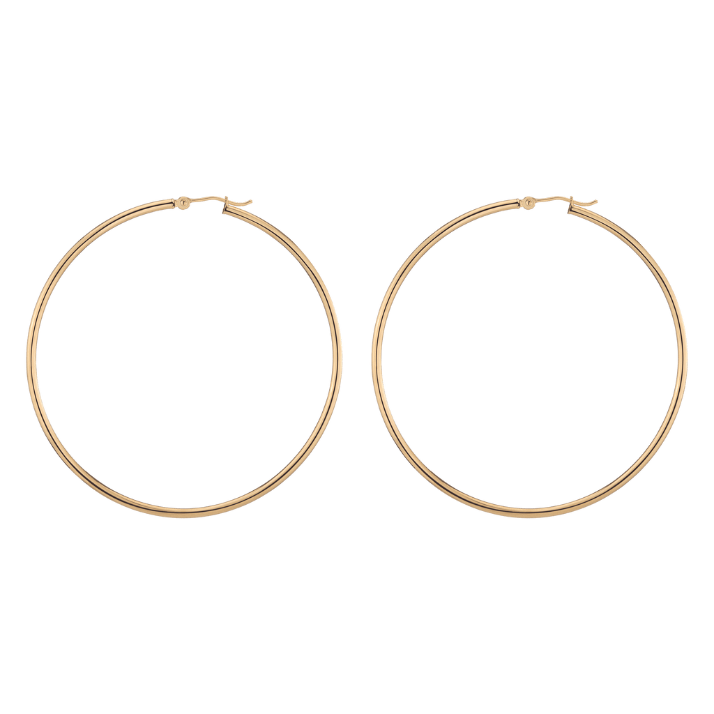 Gold Hoop Earrings - 2mm
