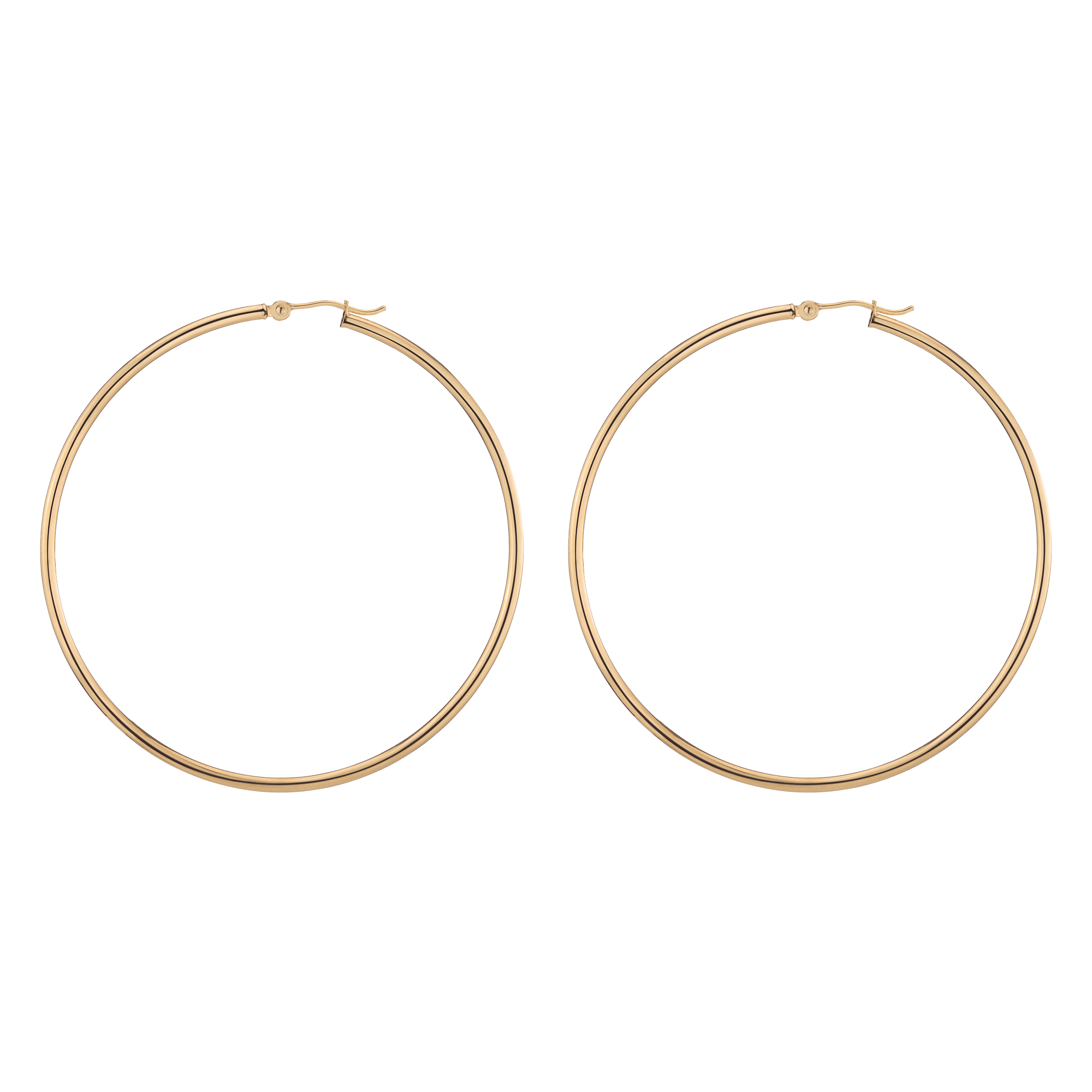 Gold Hoop Earrings - 2mm