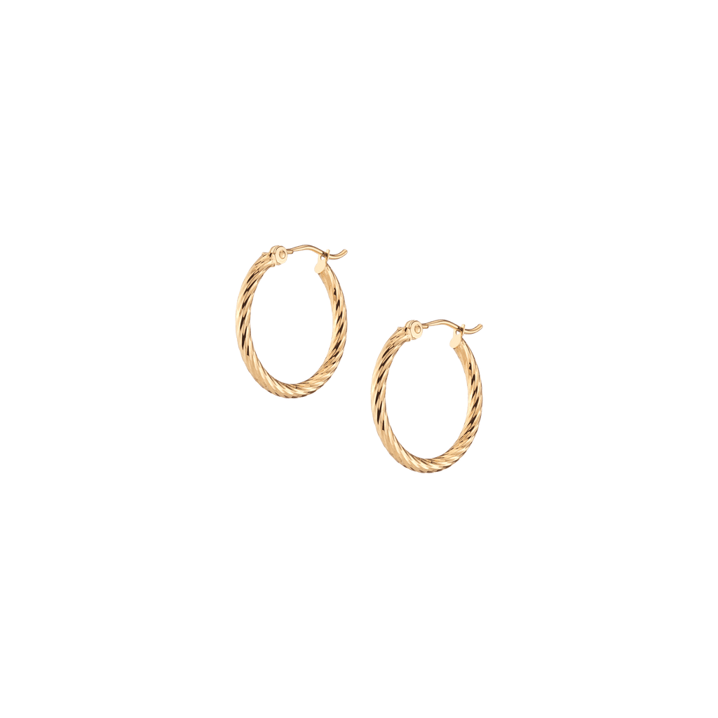 Thin Twisted Hoop Earrings