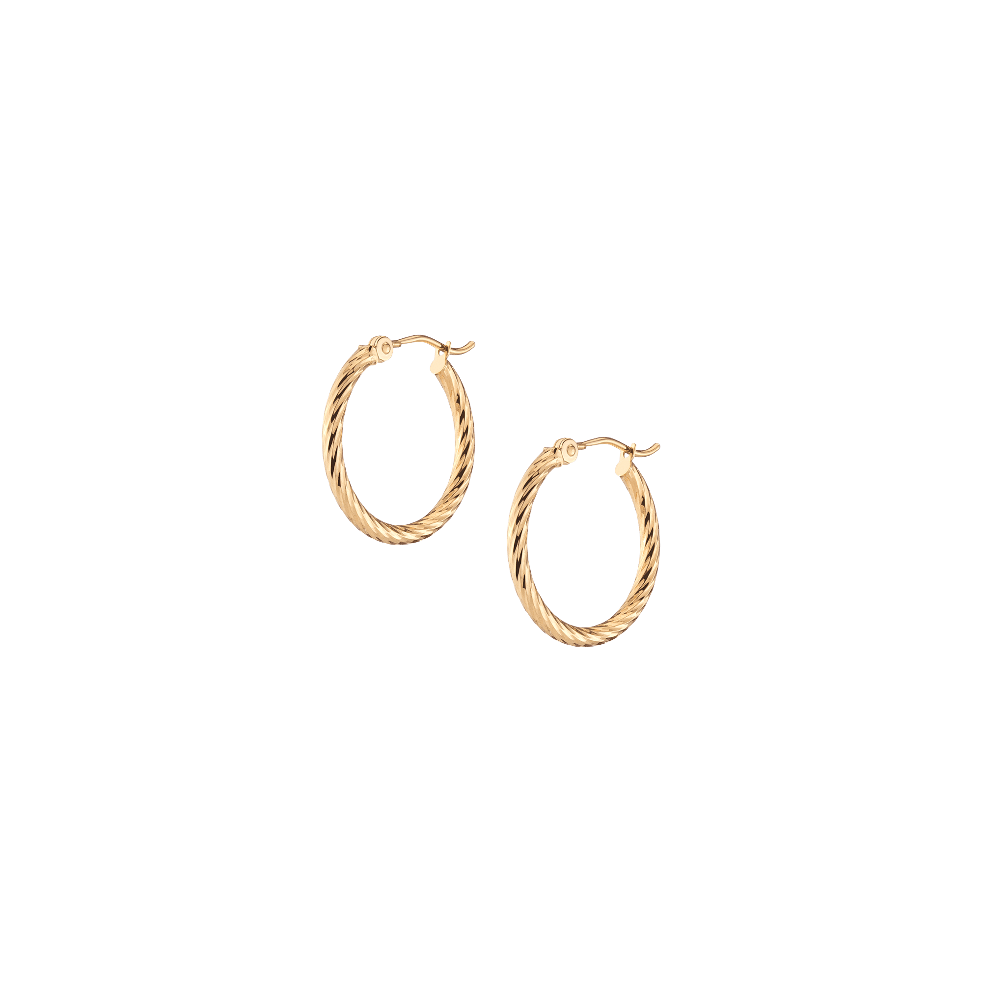 Thin Twisted Hoop Earrings