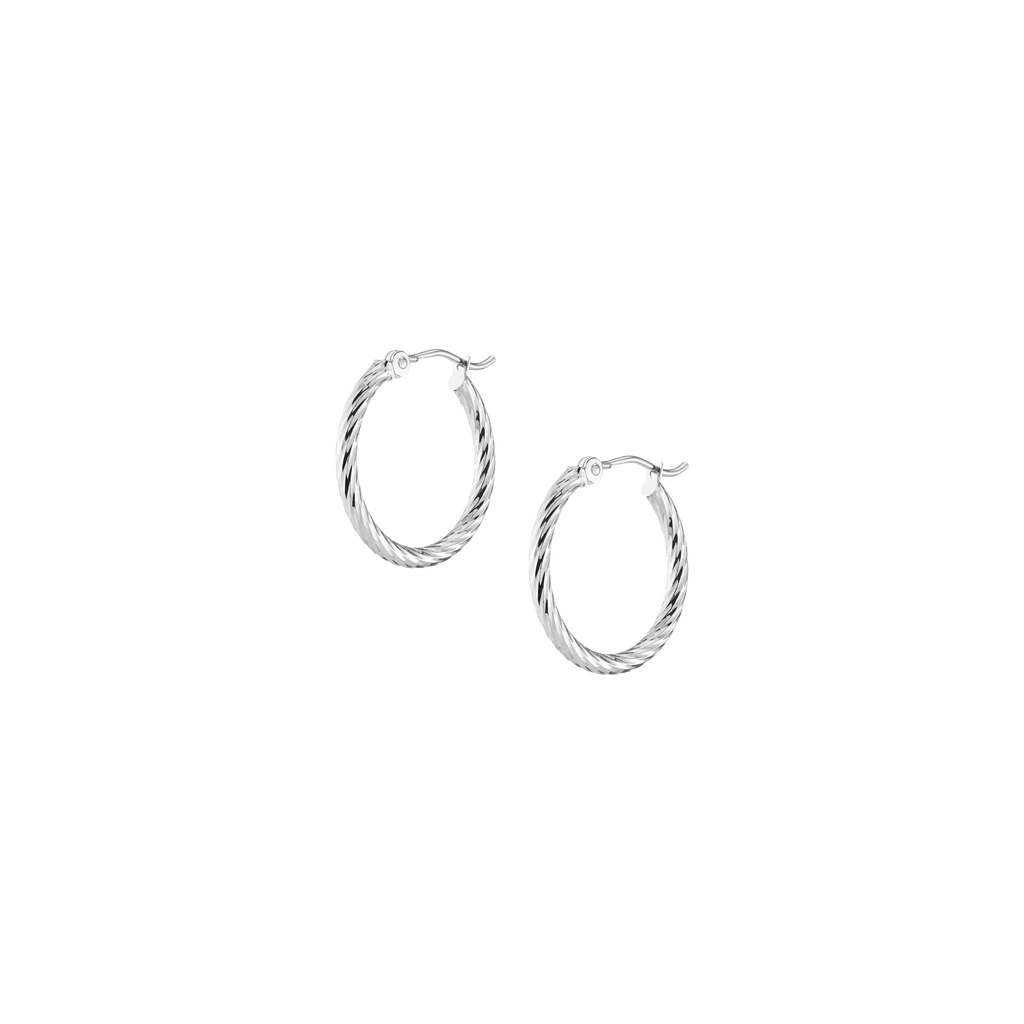 Thin Twisted Hoop Earrings