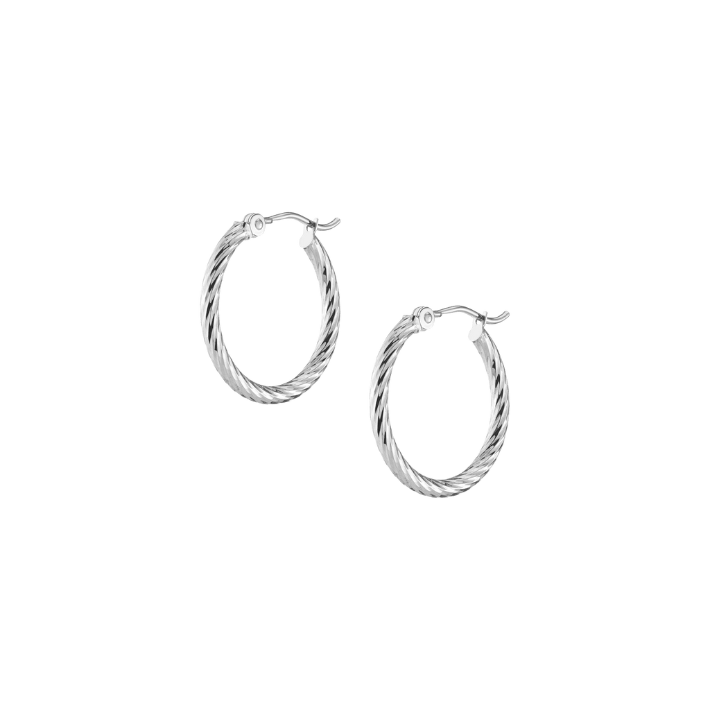 Thin Twisted Hoop Earrings