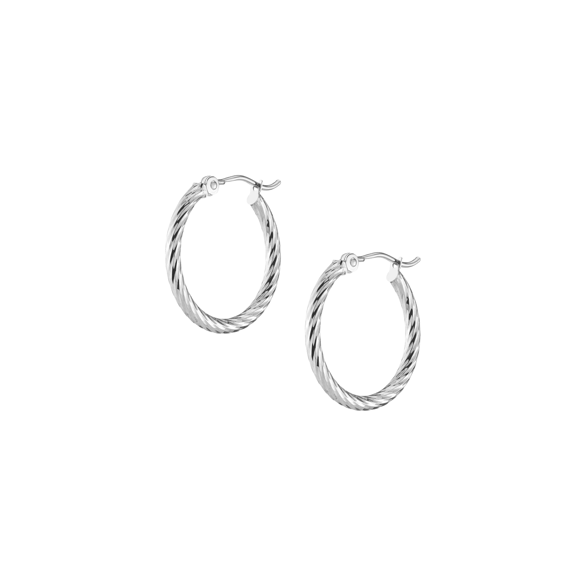 Thin Twisted Hoop Earrings