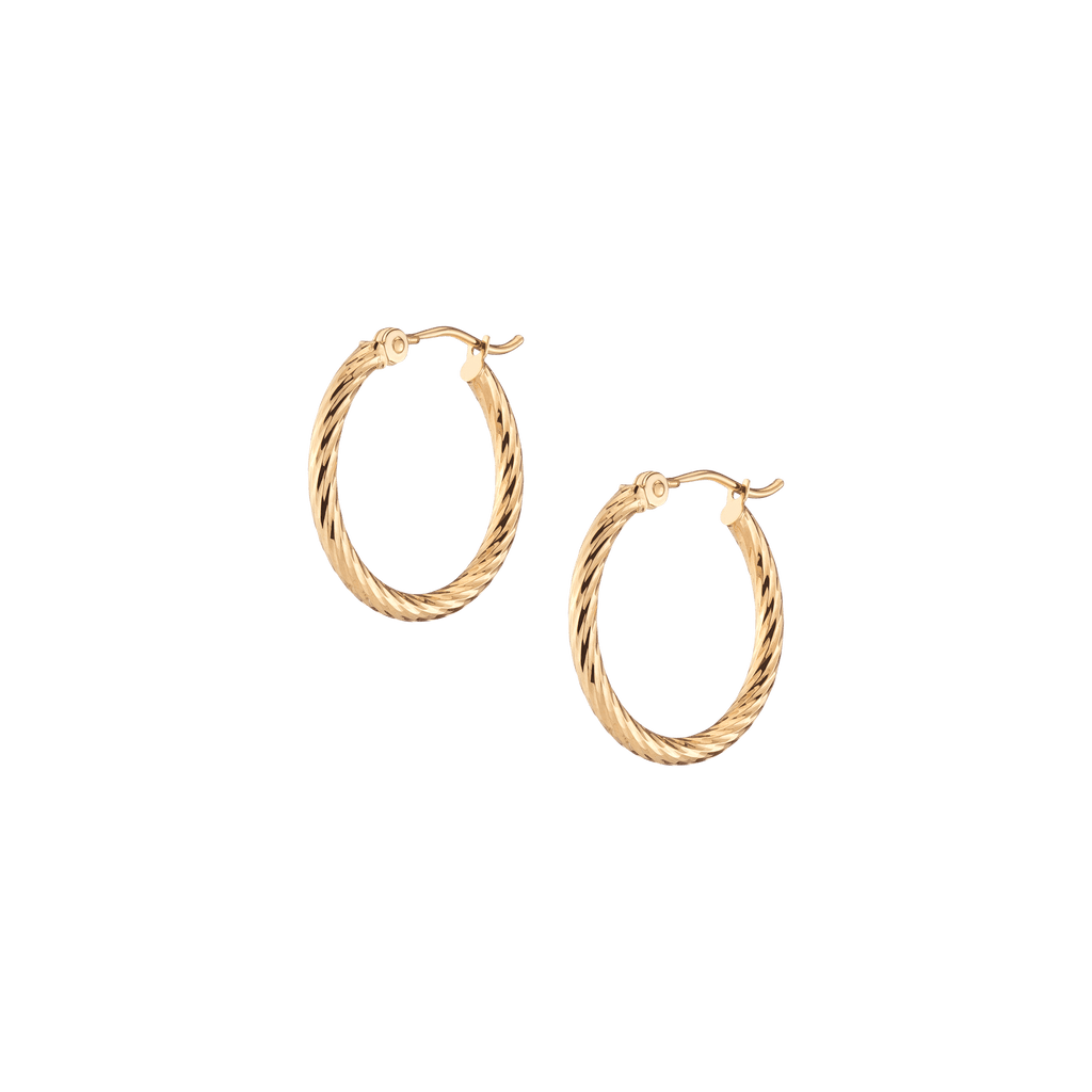 Thin Twisted Hoop Earrings