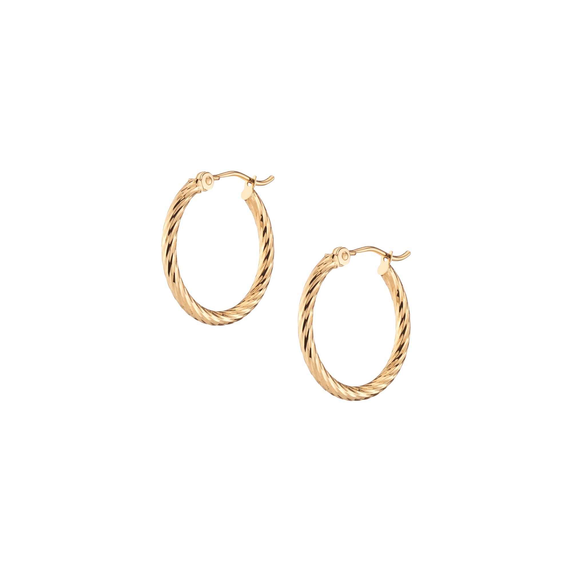Thin Twisted Hoop Earrings