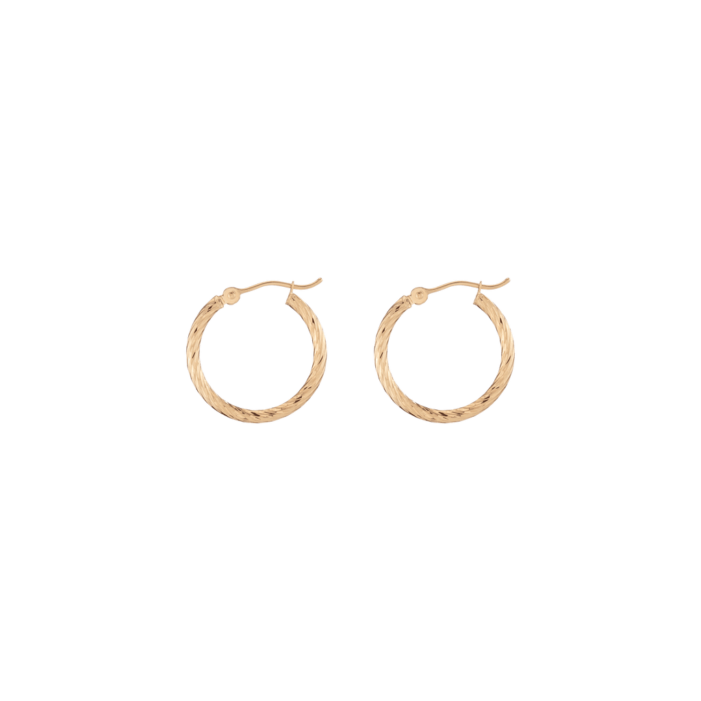 Thin Twisted Hoop Earrings
