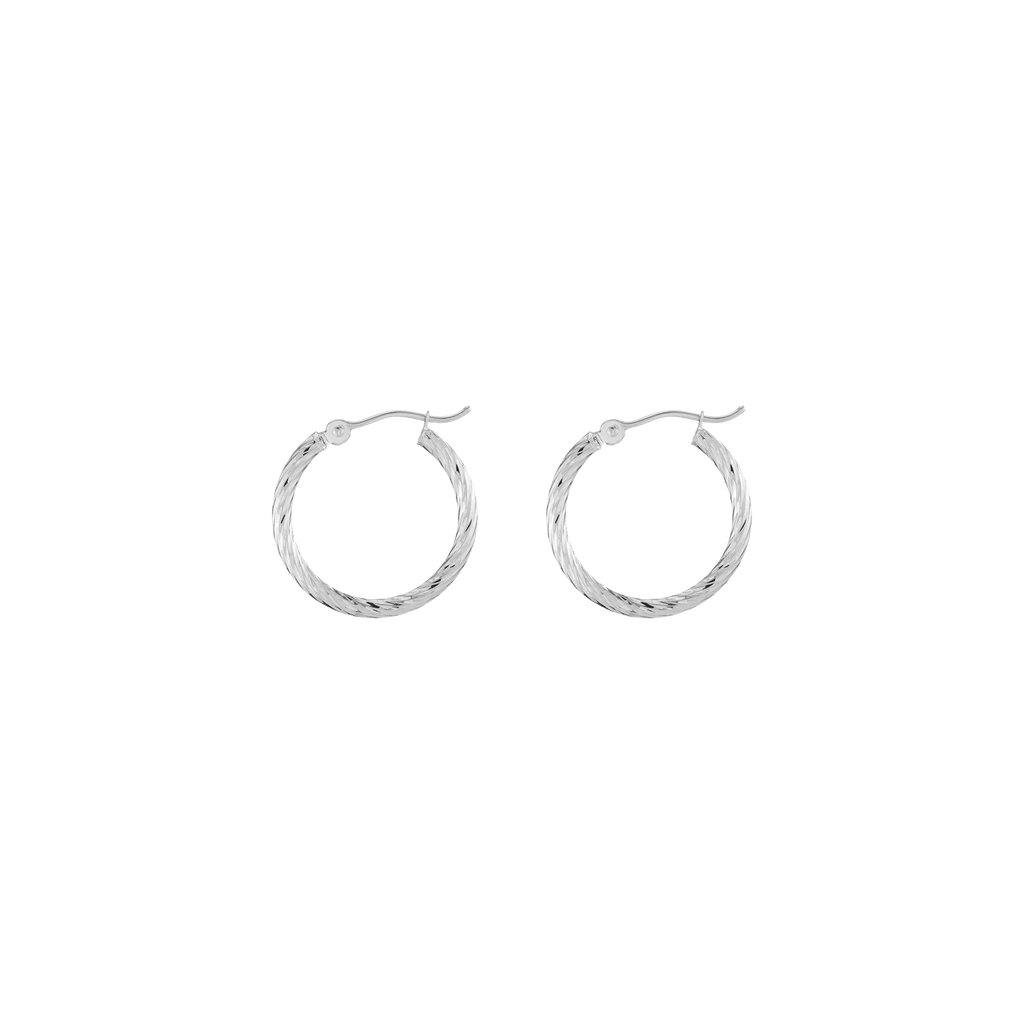 Thin Twisted Hoop Earrings