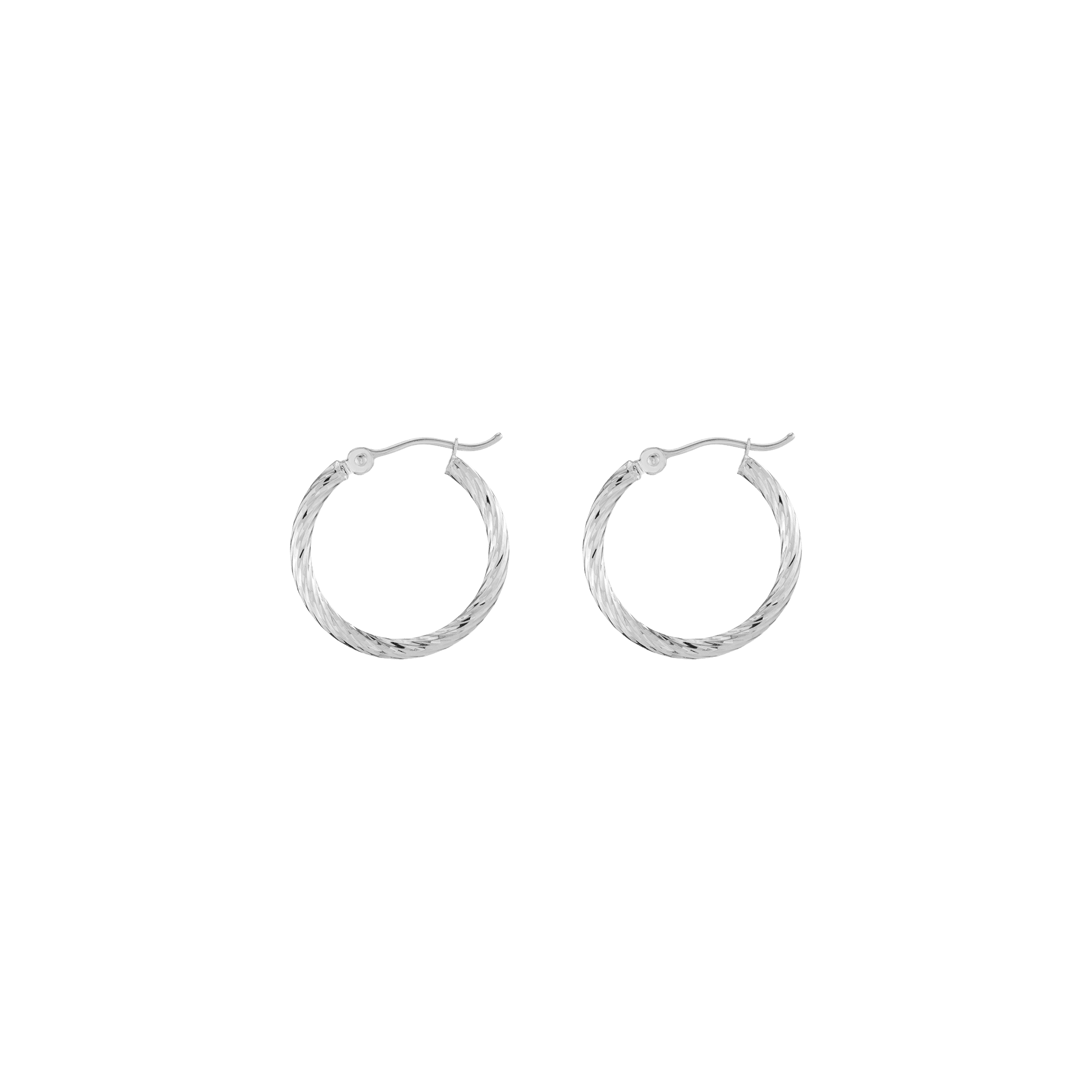 Thin Twisted Hoop Earrings (20mm)
