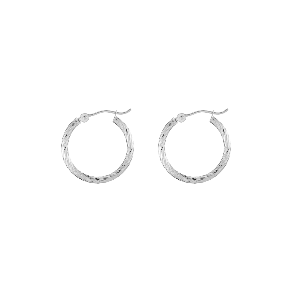 Thin Twisted Hoop Earrings