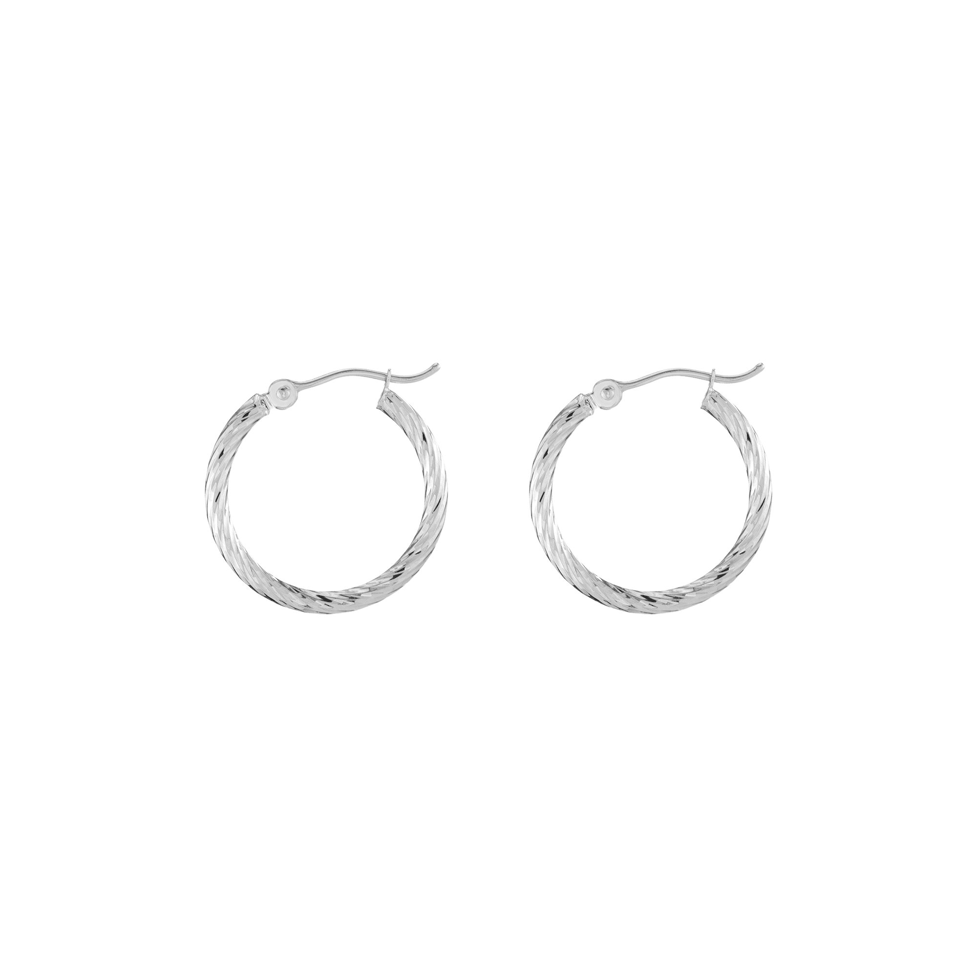 Thin Twisted Hoop Earrings