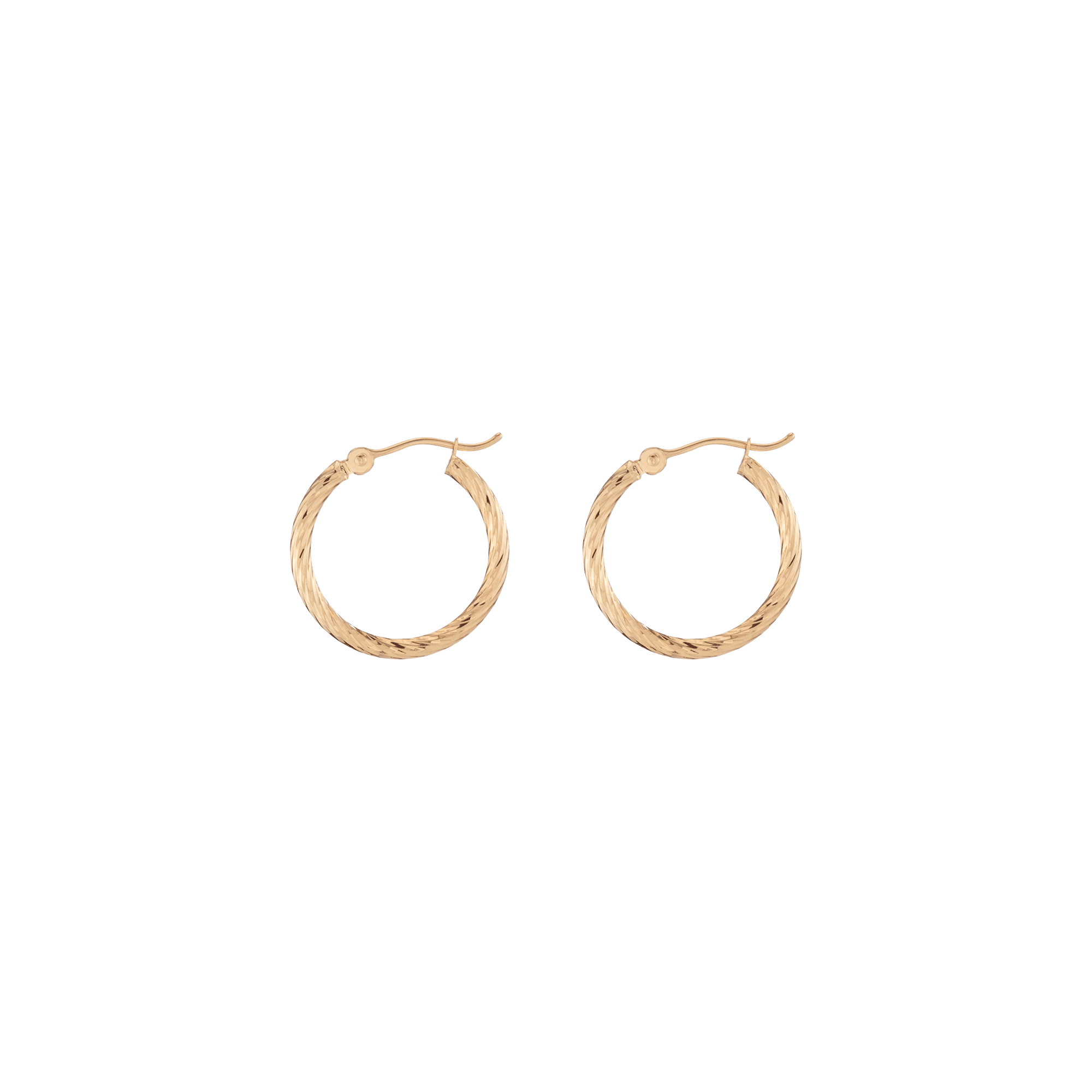 Thin Twisted Hoop Earrings (20mm)