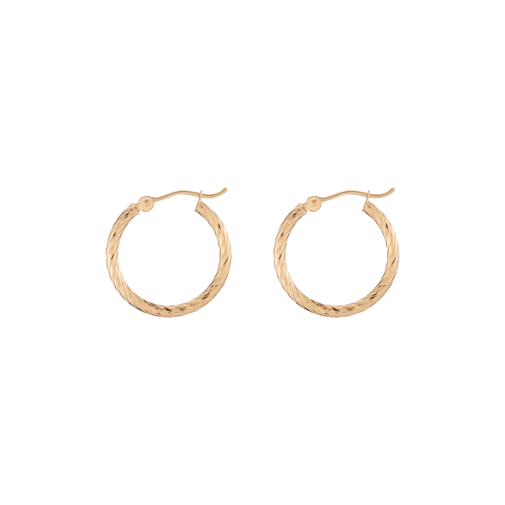 Thin Twisted Hoop Earrings