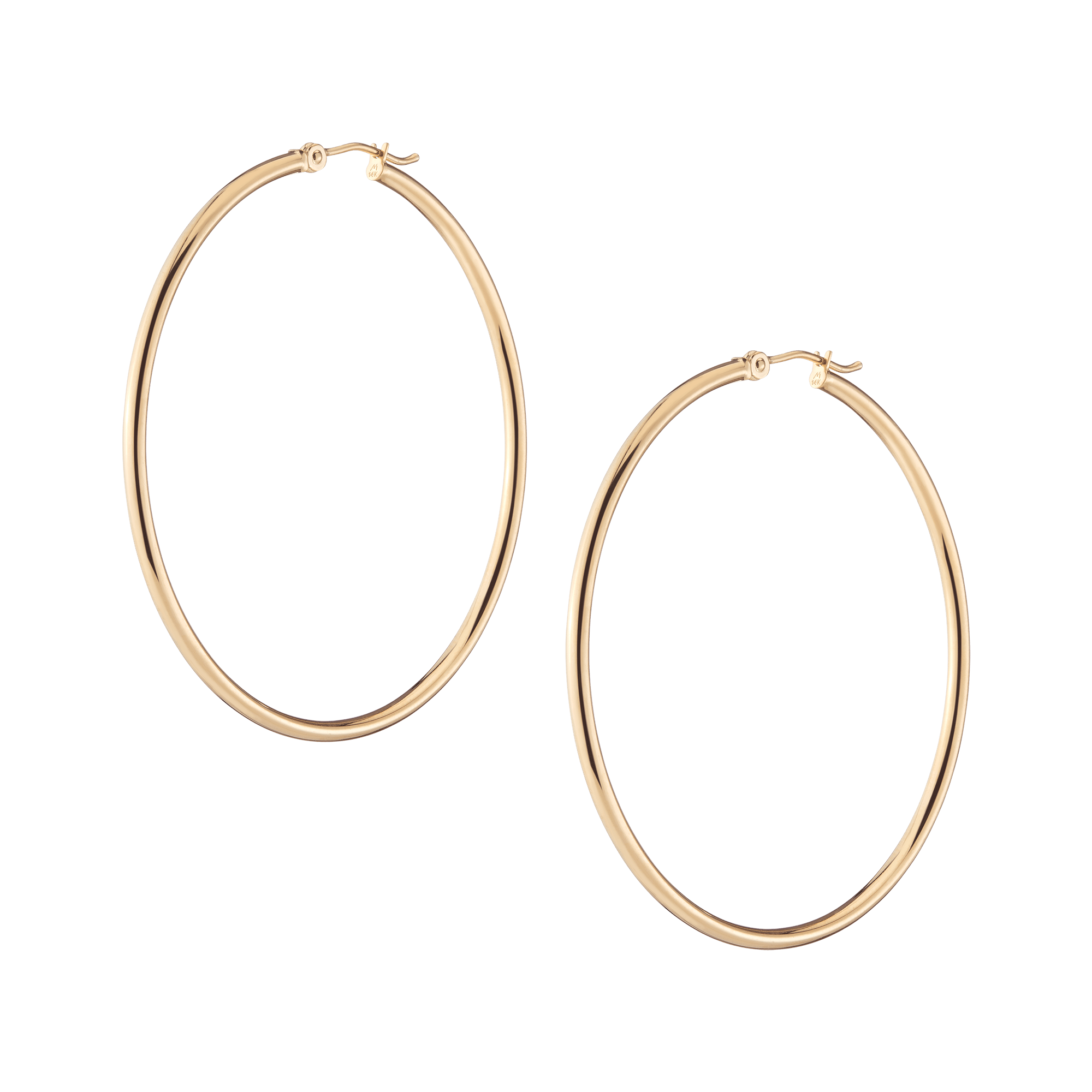 Gold Hoop Earrings - 2mm