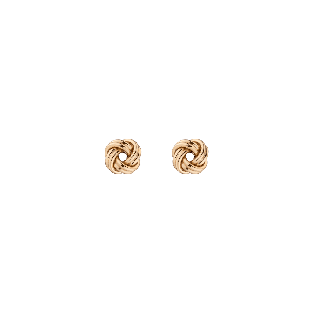 Gold Knot Stud Earrings