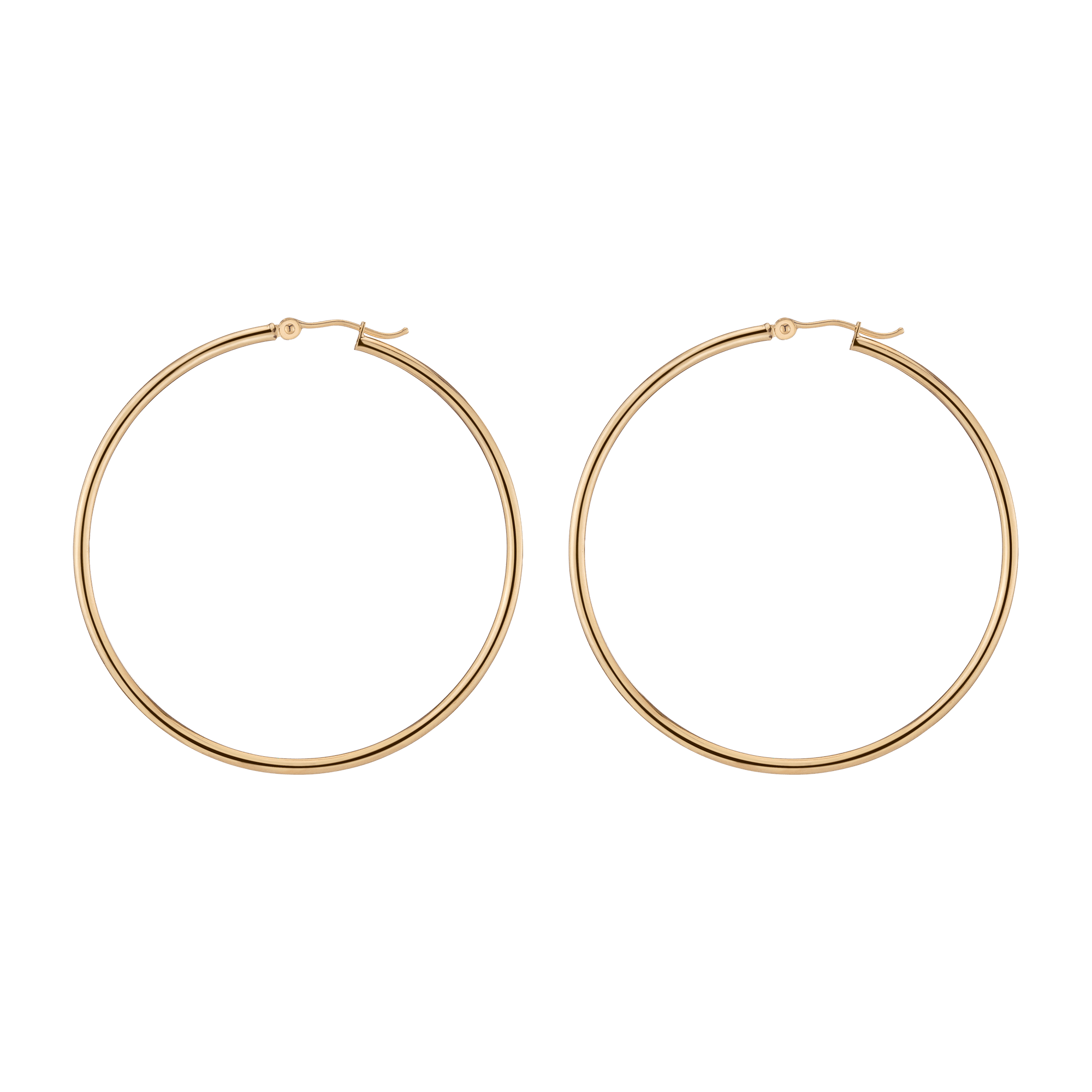 Gold Hoop Earrings - 2mm