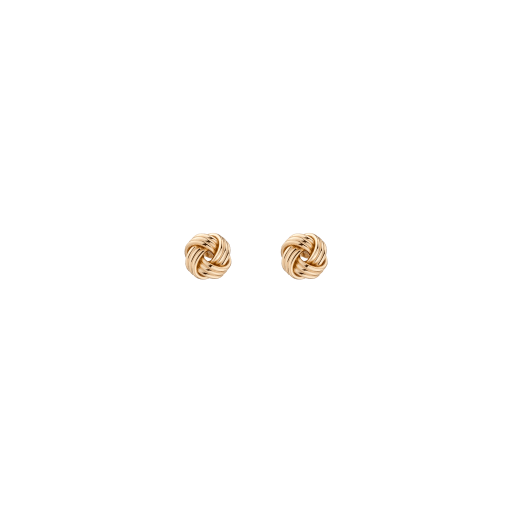 Gold Knot Stud Earrings