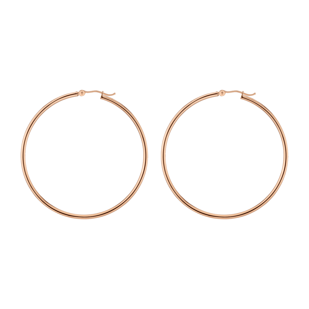 Gold Hoop Earrings - 2mm
