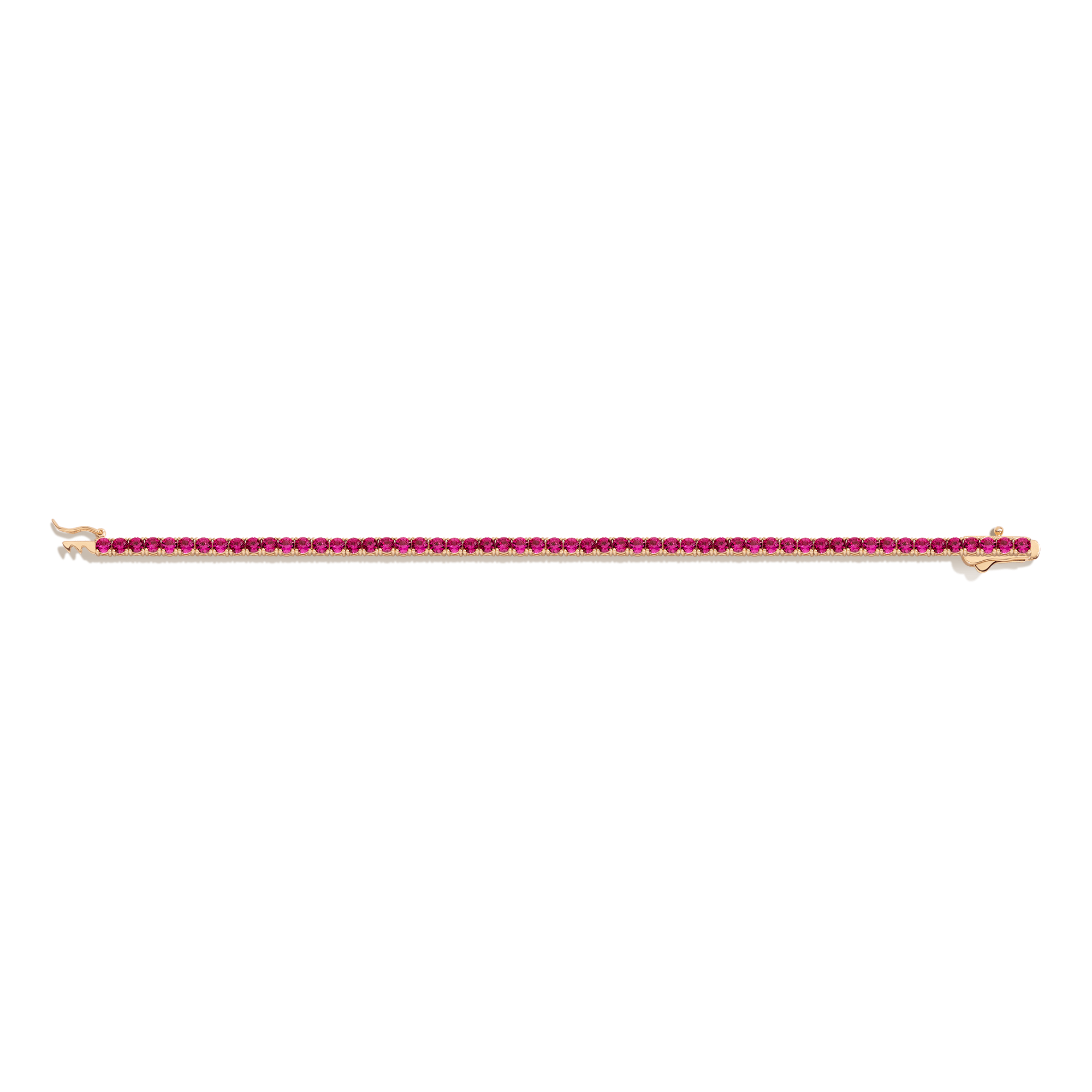 Lab Grown Red Ruby Tennis Bracelet - 6ct