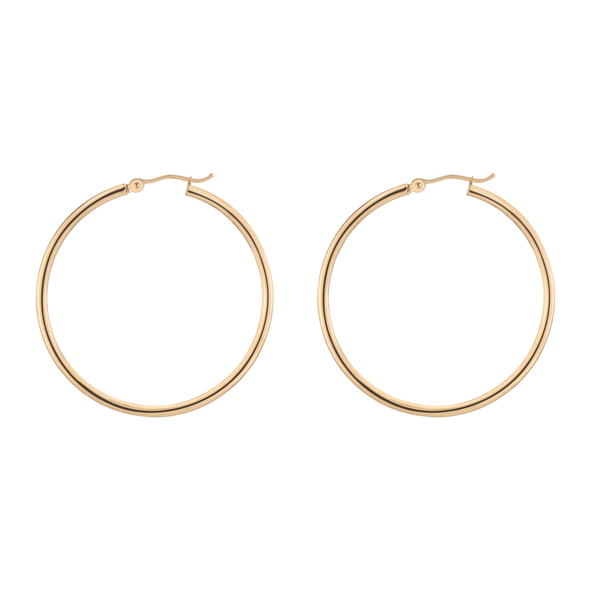 Gold Hoop Earrings - 2mm