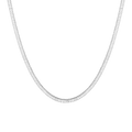 Lab Grown White Sapphire Baguette Tennis Necklace