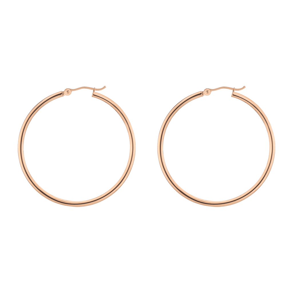 Gold Hoop Earrings - 2mm