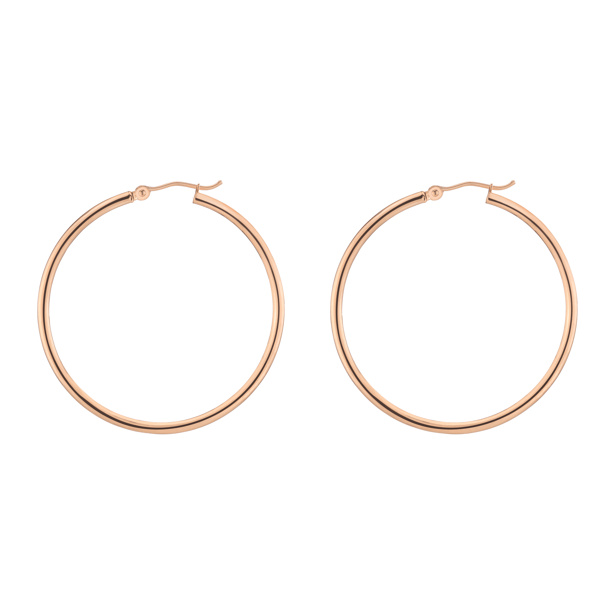Gold Hoop Earrings - 2mm