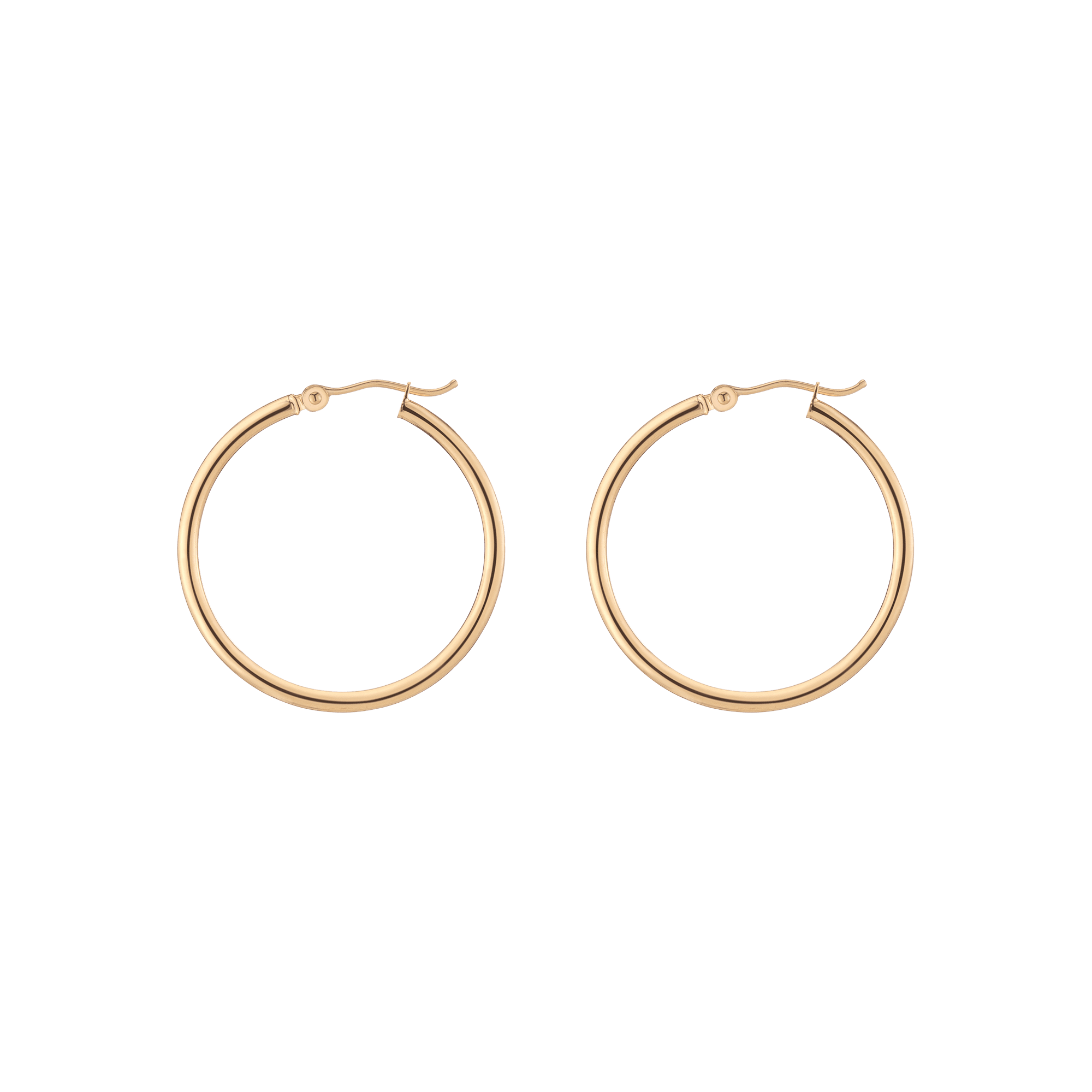Gold Hoop Earrings - 2mm
