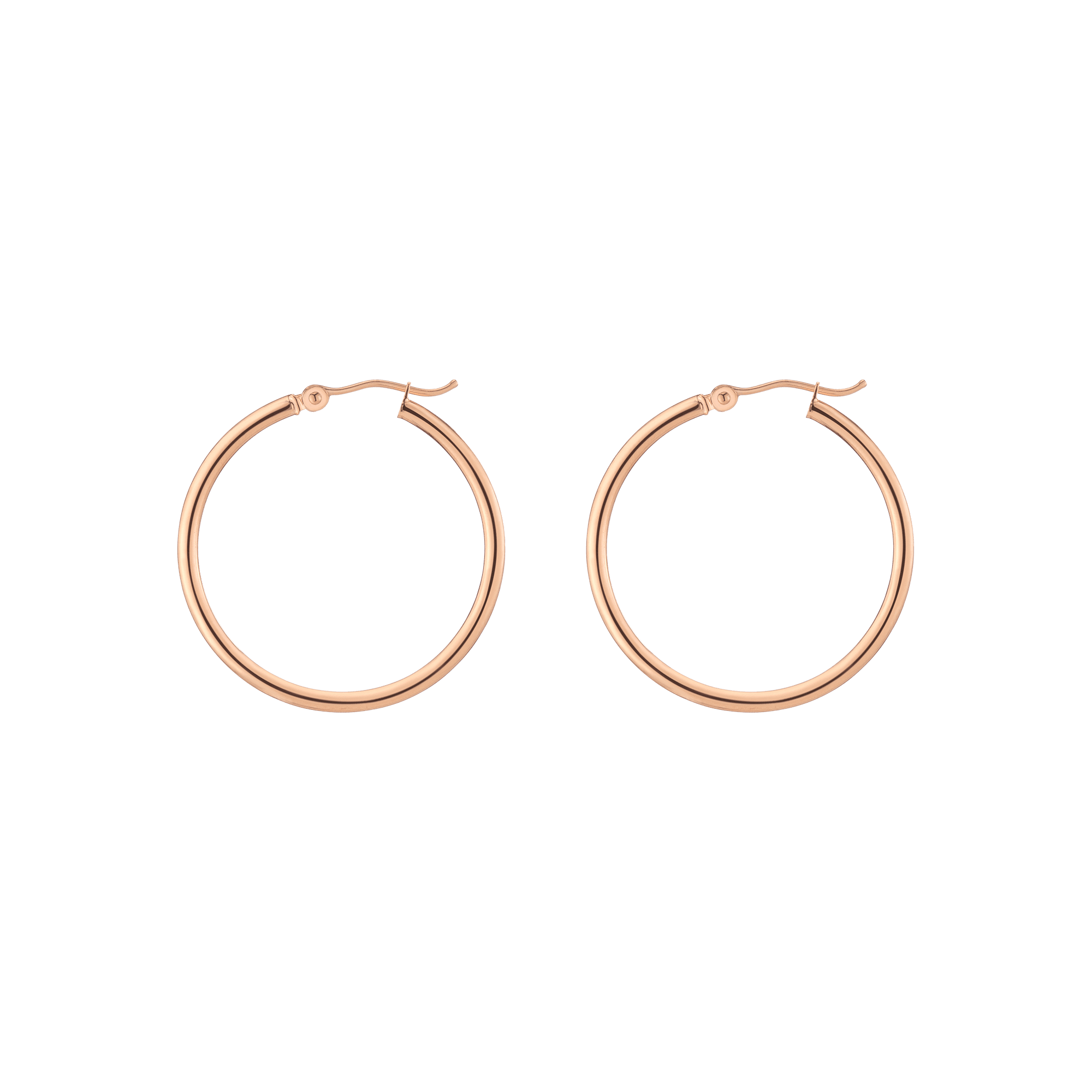 Gold Hoop Earrings - 2mm
