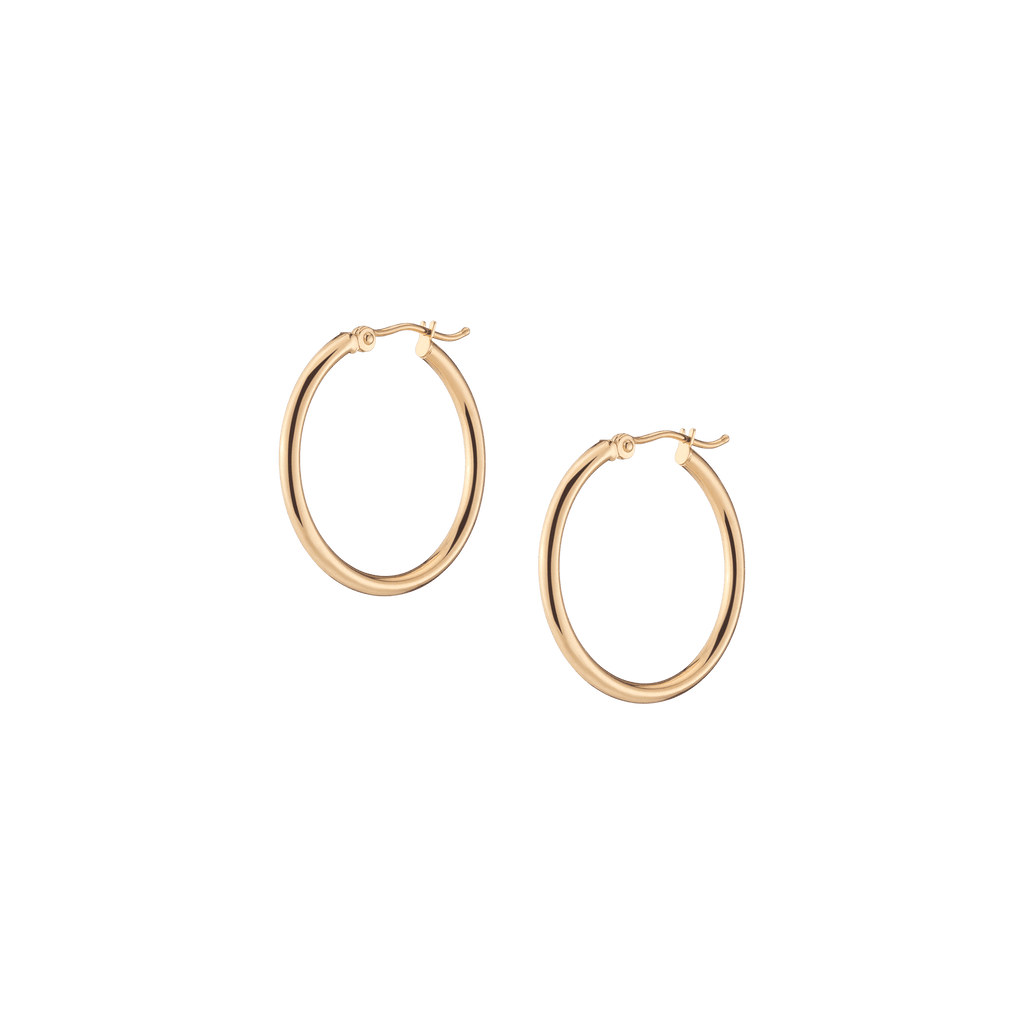 Gold Hoop Earrings - 2mm