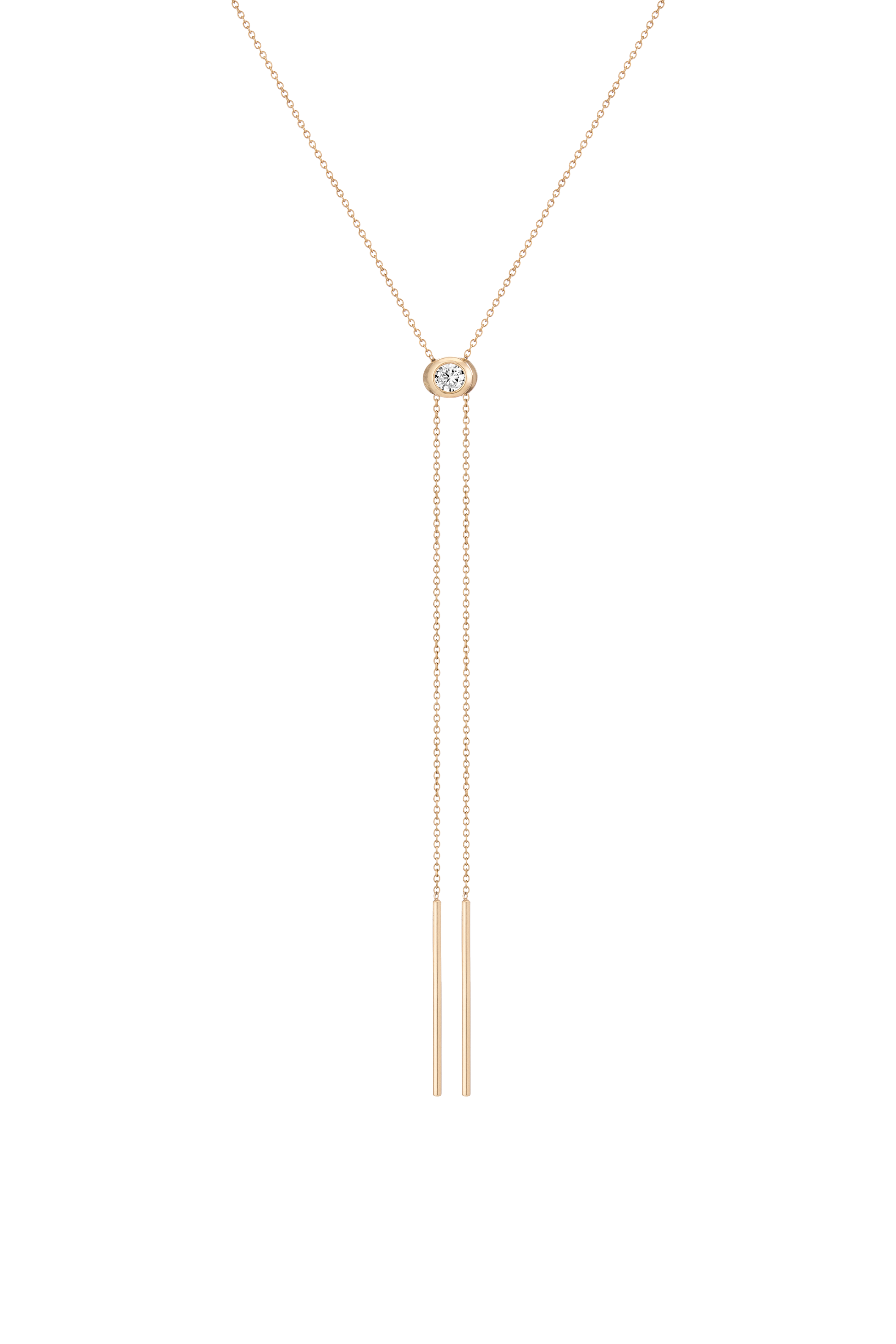 Aurate x Frye: Lab Grown Diamond Bolo Necklace