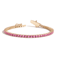 Lab Grown Pink Sapphire Tennis Bracelet