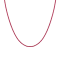 Lab Grown Red Ruby Tennis Necklace