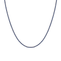 Lab Grown Blue Sapphire Tennis Necklace