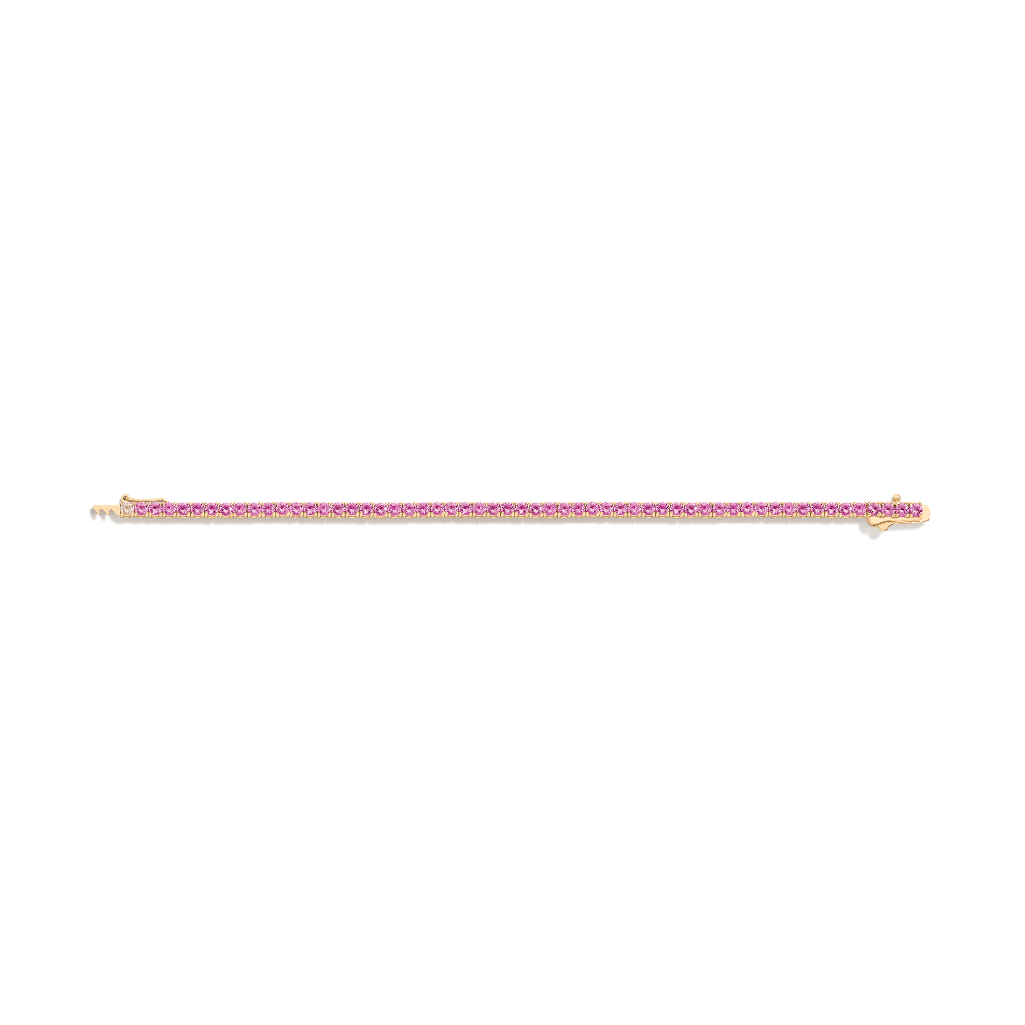 Lab Grown Pink Sapphire Tennis Bracelet