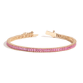 Lab Grown Pink Sapphire Baguette Tennis Bracelet